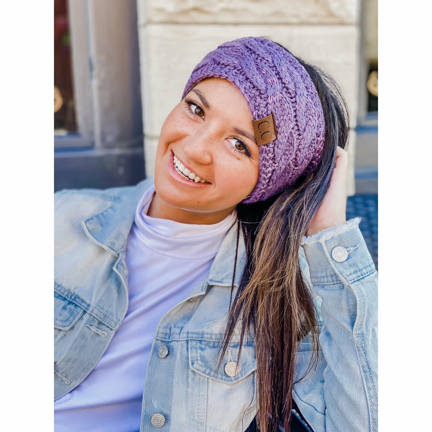 Sequin CC Headwrap: Purple