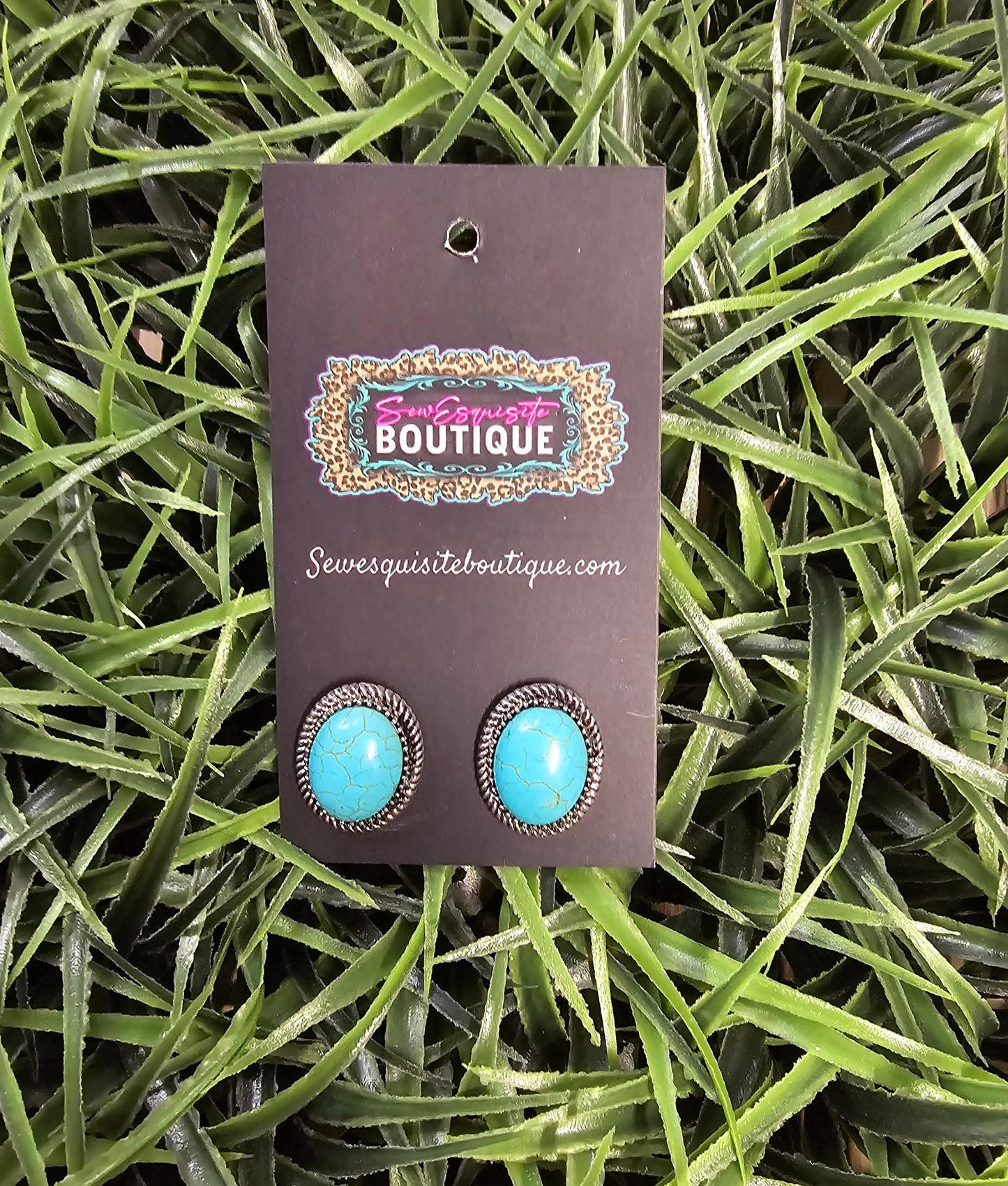 Turquoise Oval Earring