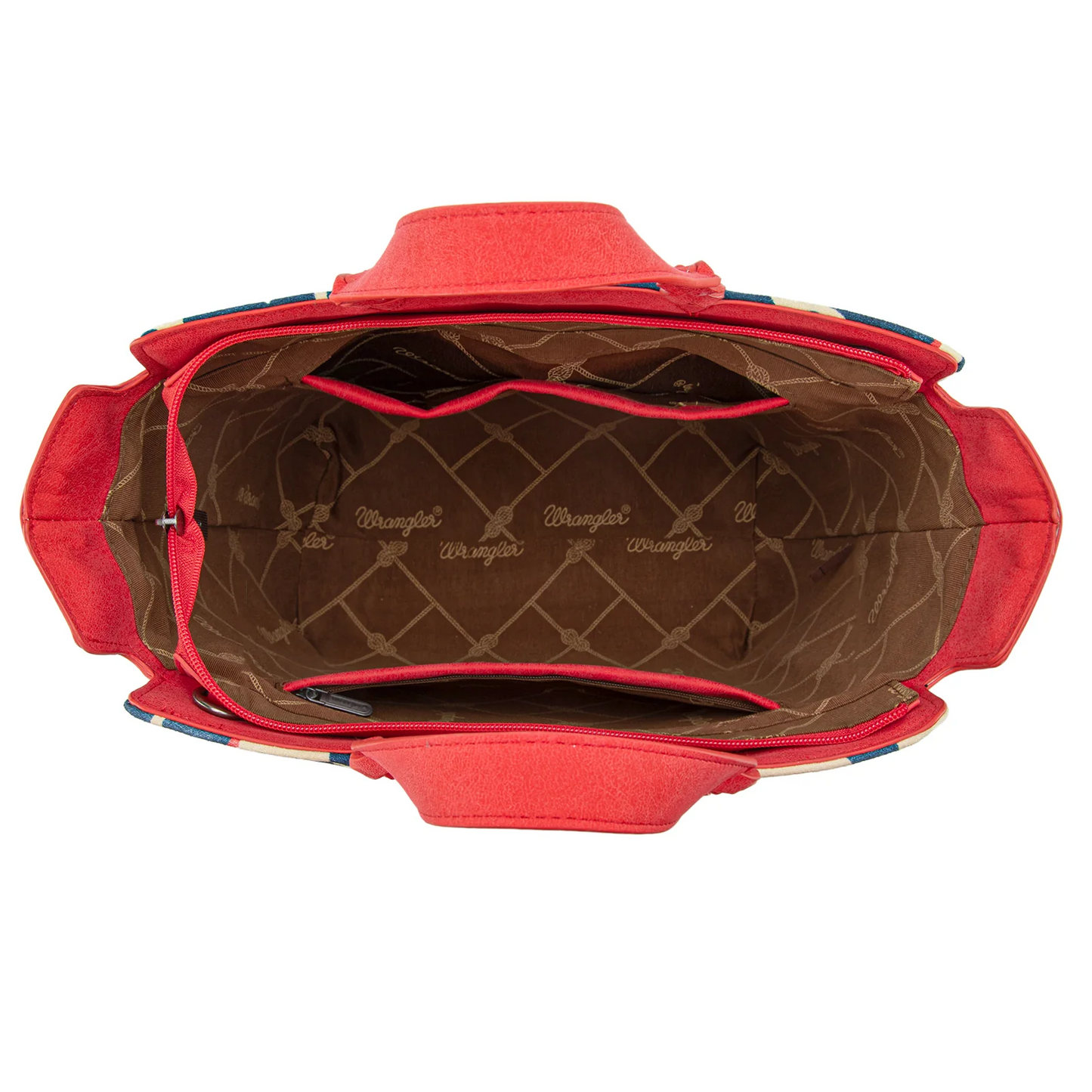 Wrangler Cow Print Concealed Carry Tote/Crossbody - RED