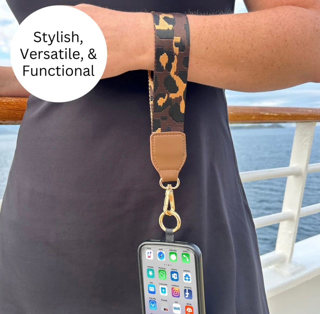 Clip & Go Strap w/Zippered Pouch Classic Black