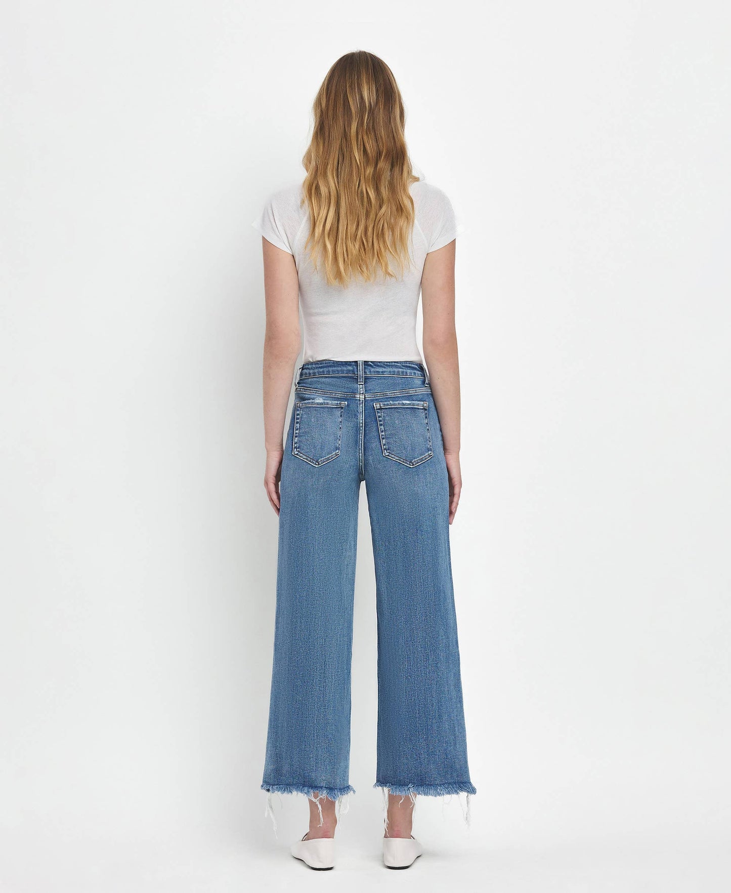 Flying Monkey High Rise Crop Wide Leg Jeans: Sagacity