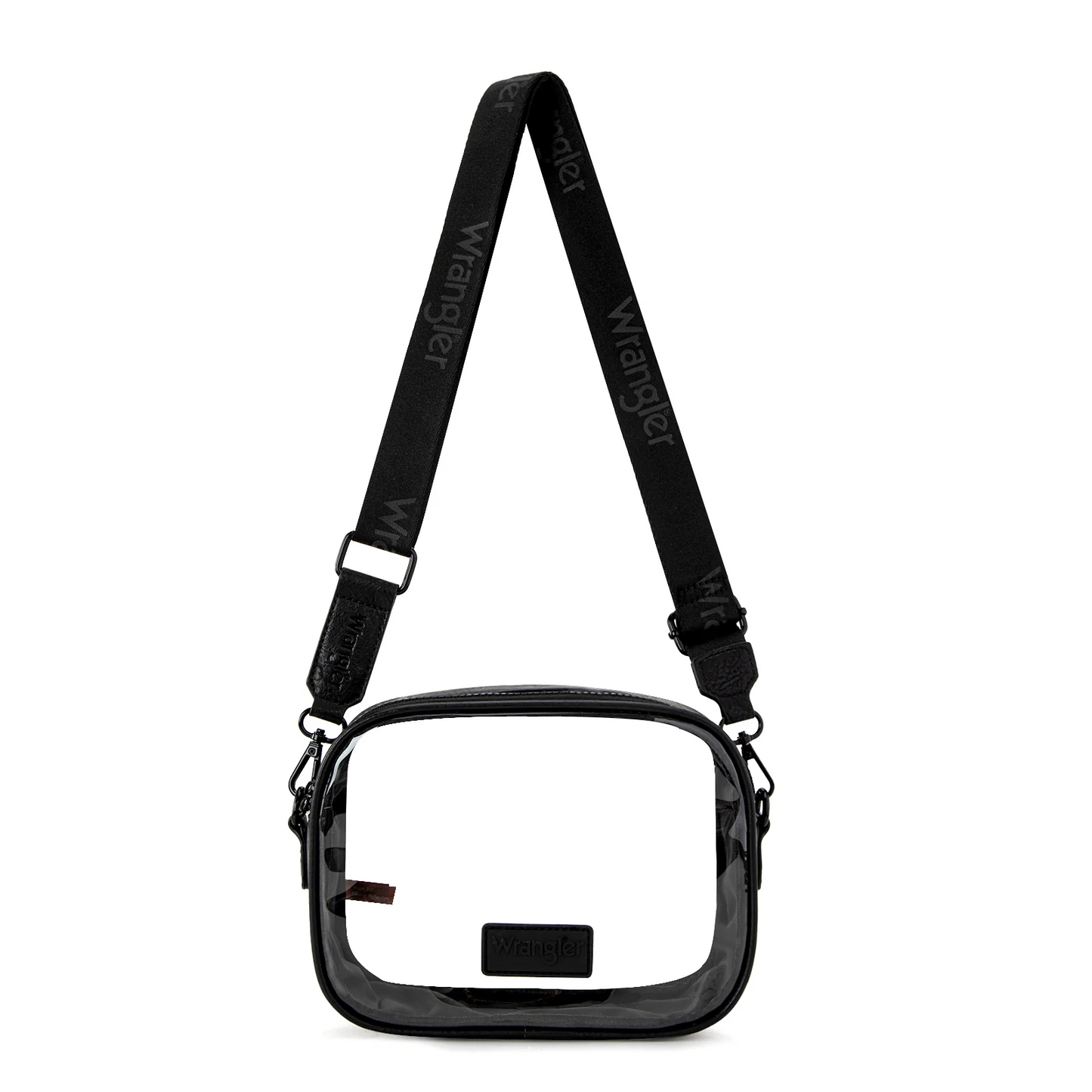 Wrangler Clear Crossbody Bag/Stadium Bag - BLACK