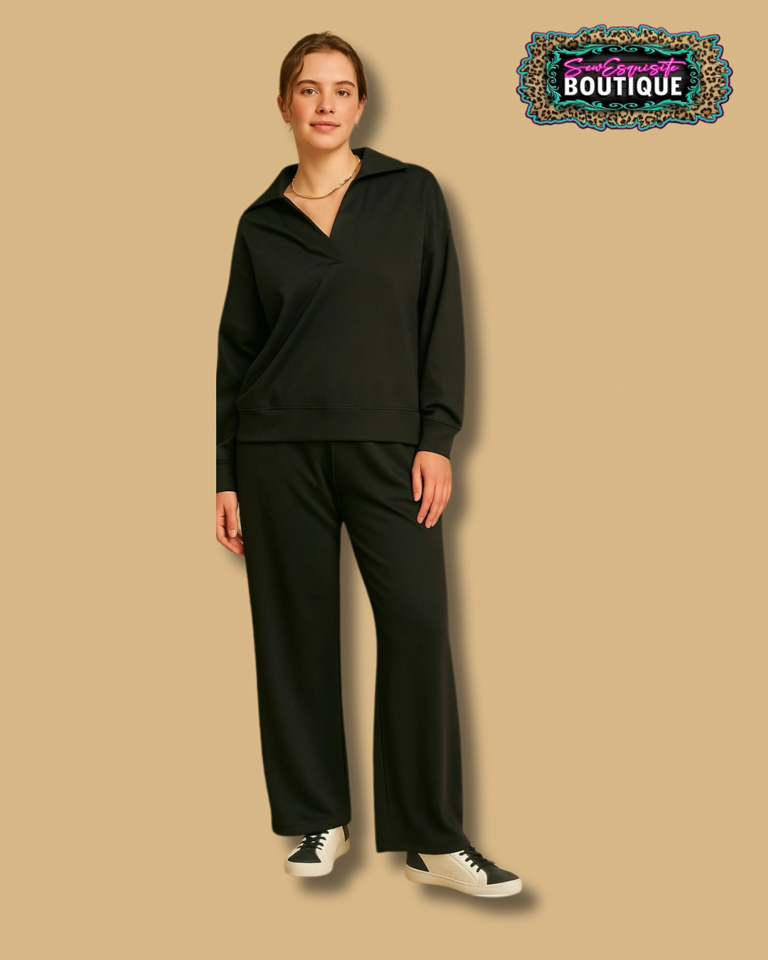 Luxeknit Sweatpant Set Black