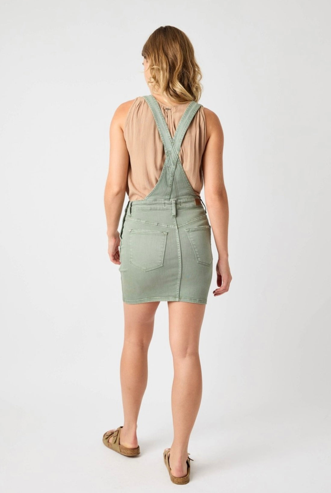 Judy Blue Green Garment Dyed Overall Skirt Mira