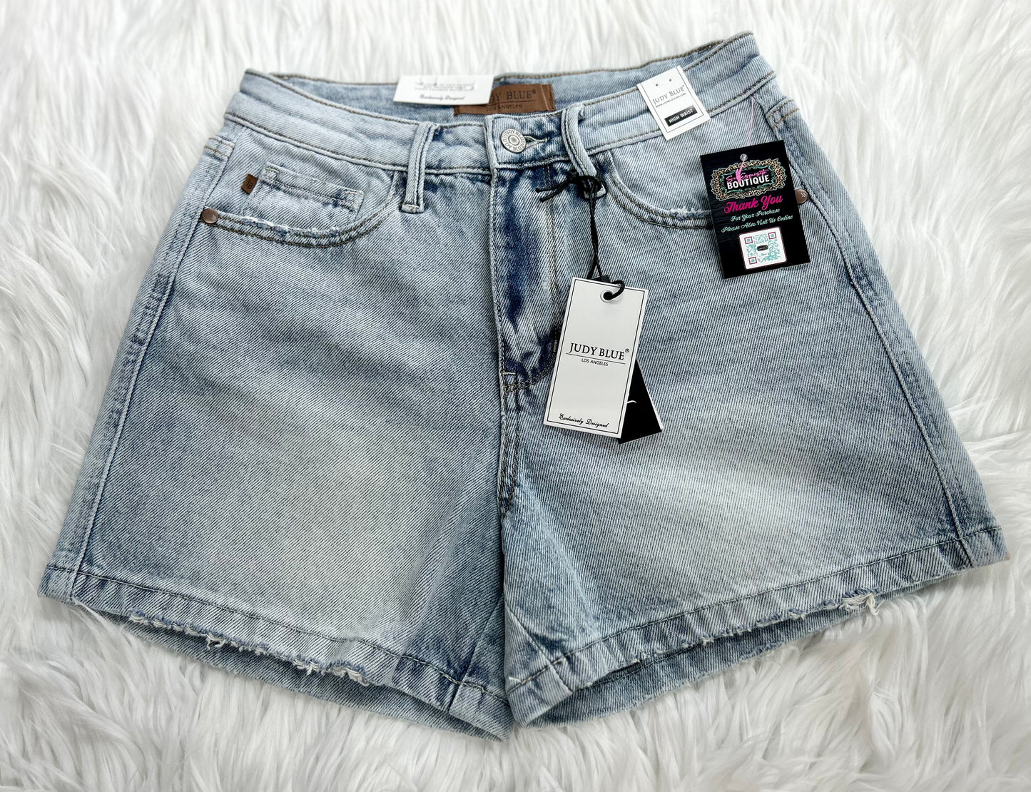 Judy Blue Medium Vintage Wash Dad Denim Shorts