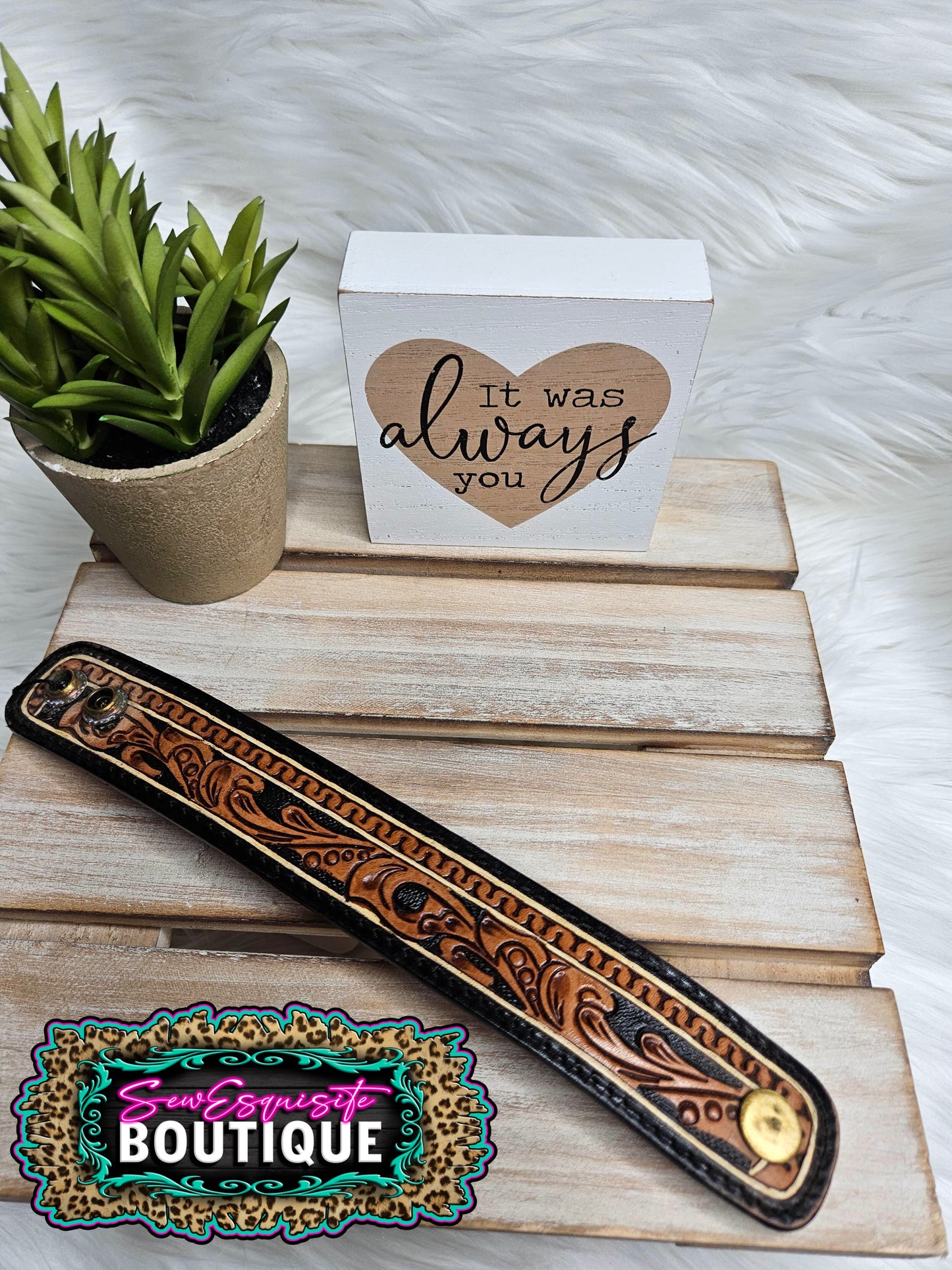 Black & Brown Leather Bracelet