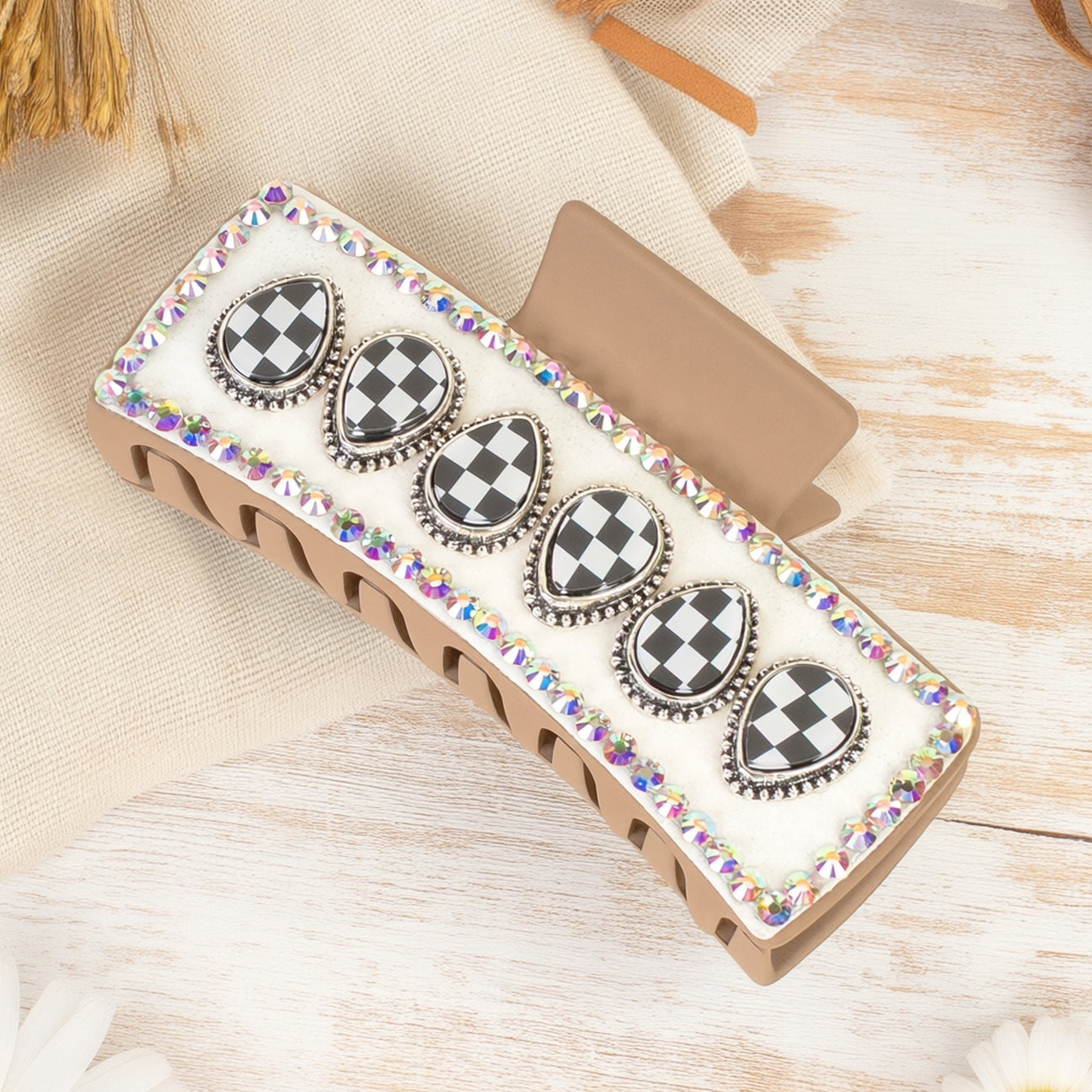 Checkered Cowgirl Claw Clip