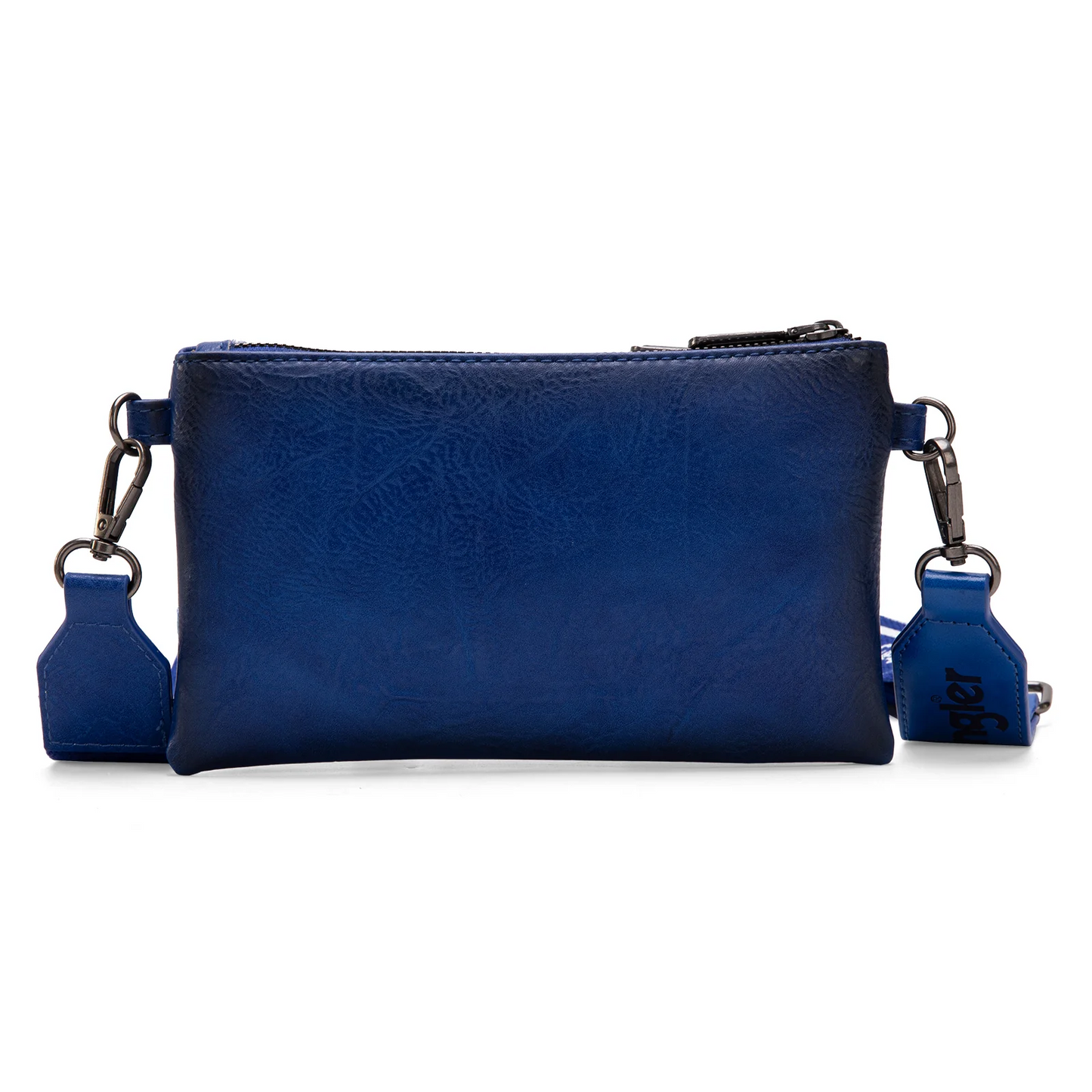 Wrangler Dual Zipper Compartment Crossbody Bag - NAVY