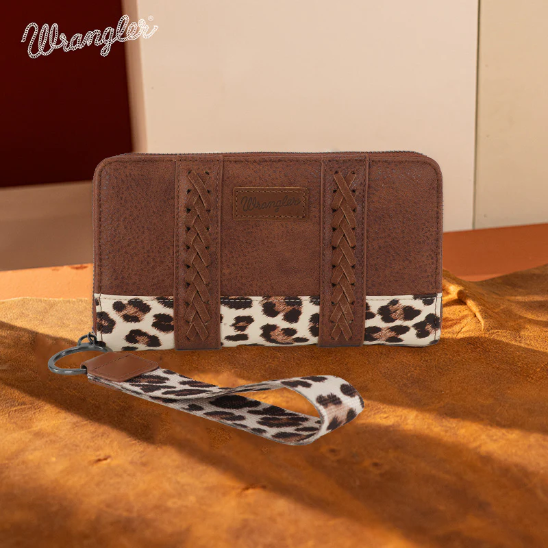 Wrangler Leopard Print Wallet - LEOPARD&BROWN
