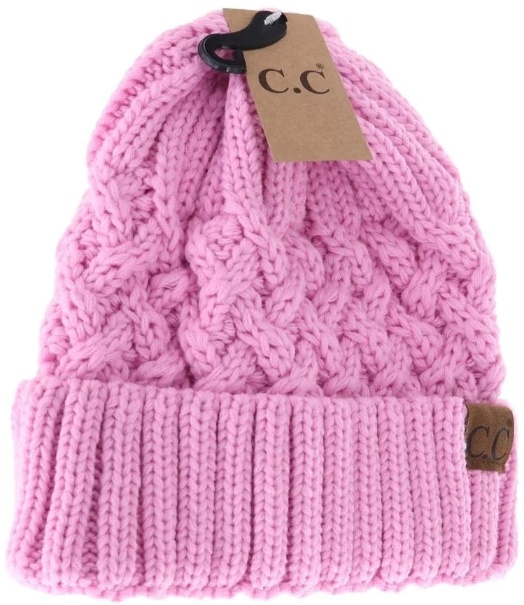Lattice C.C Beanie Light Pink