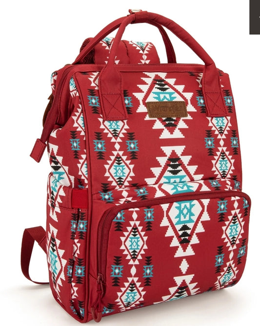 Wrangler Aztec Callie Backpack - Burgundy