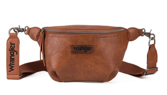 Wrangler Fanny Pack Belt Bag Sling Bag - Brown
