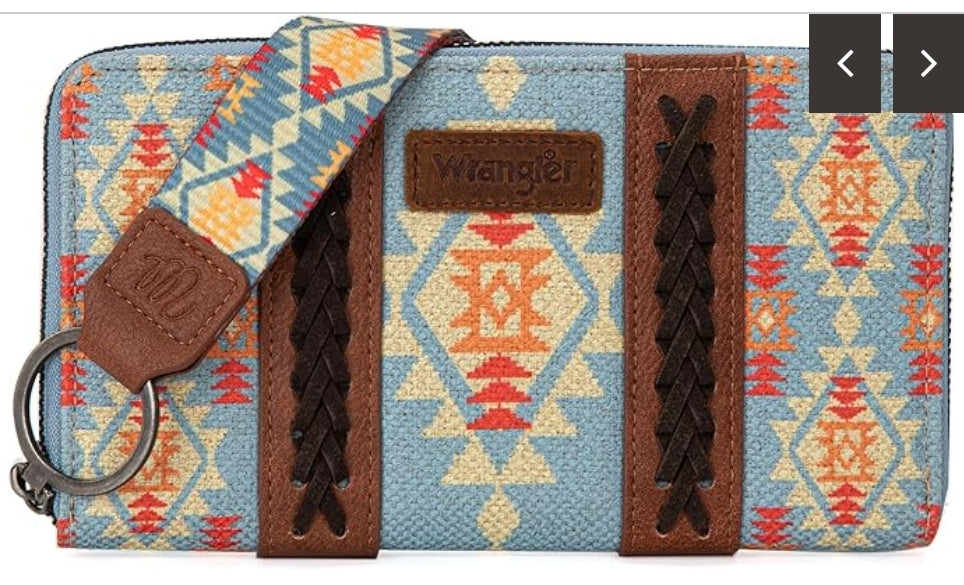 Wrangler Southwestern Art Print Wallet-Brown