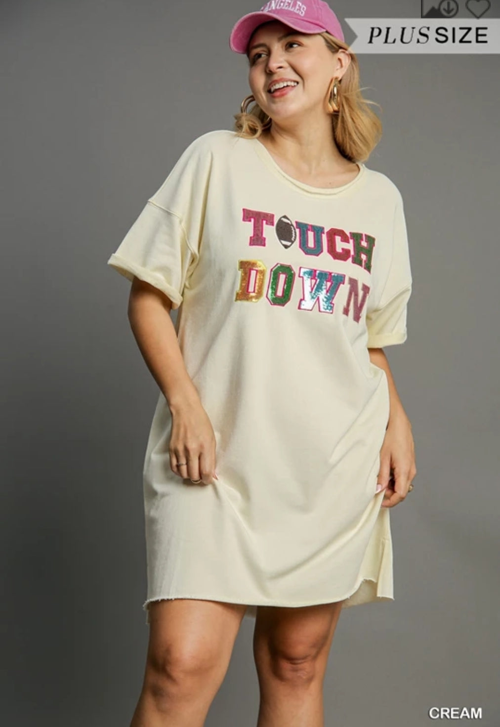 Mini Dress *GAME DAY STYLE Cream Plus