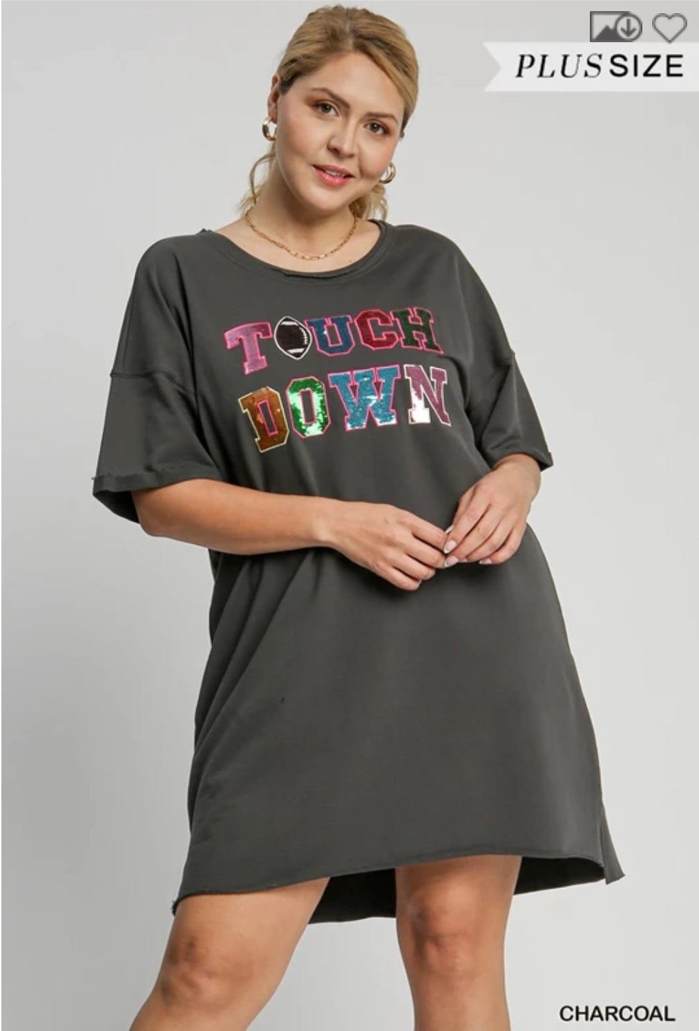 Mini Dress *GAME DAY STYLE Charcoal Plus