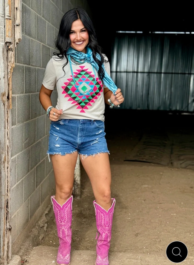 Ryanne's Neon Aztec Tee