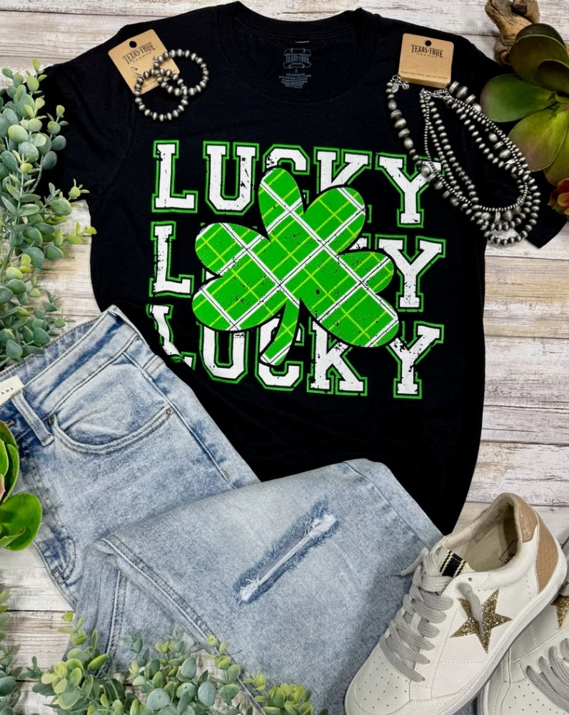Lucky Repeat Black Long Sleeve