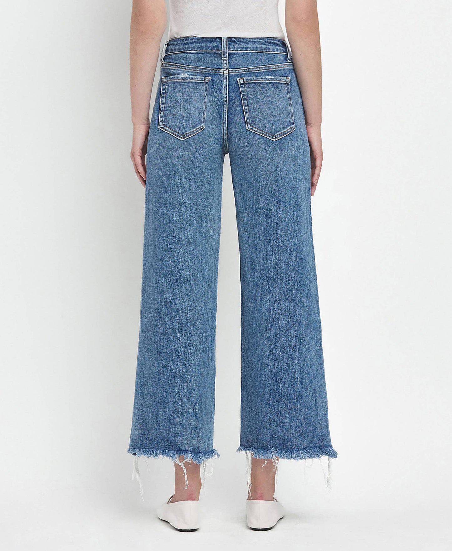 Flying Monkey High Rise Crop Wide Leg Jeans: Sagacity