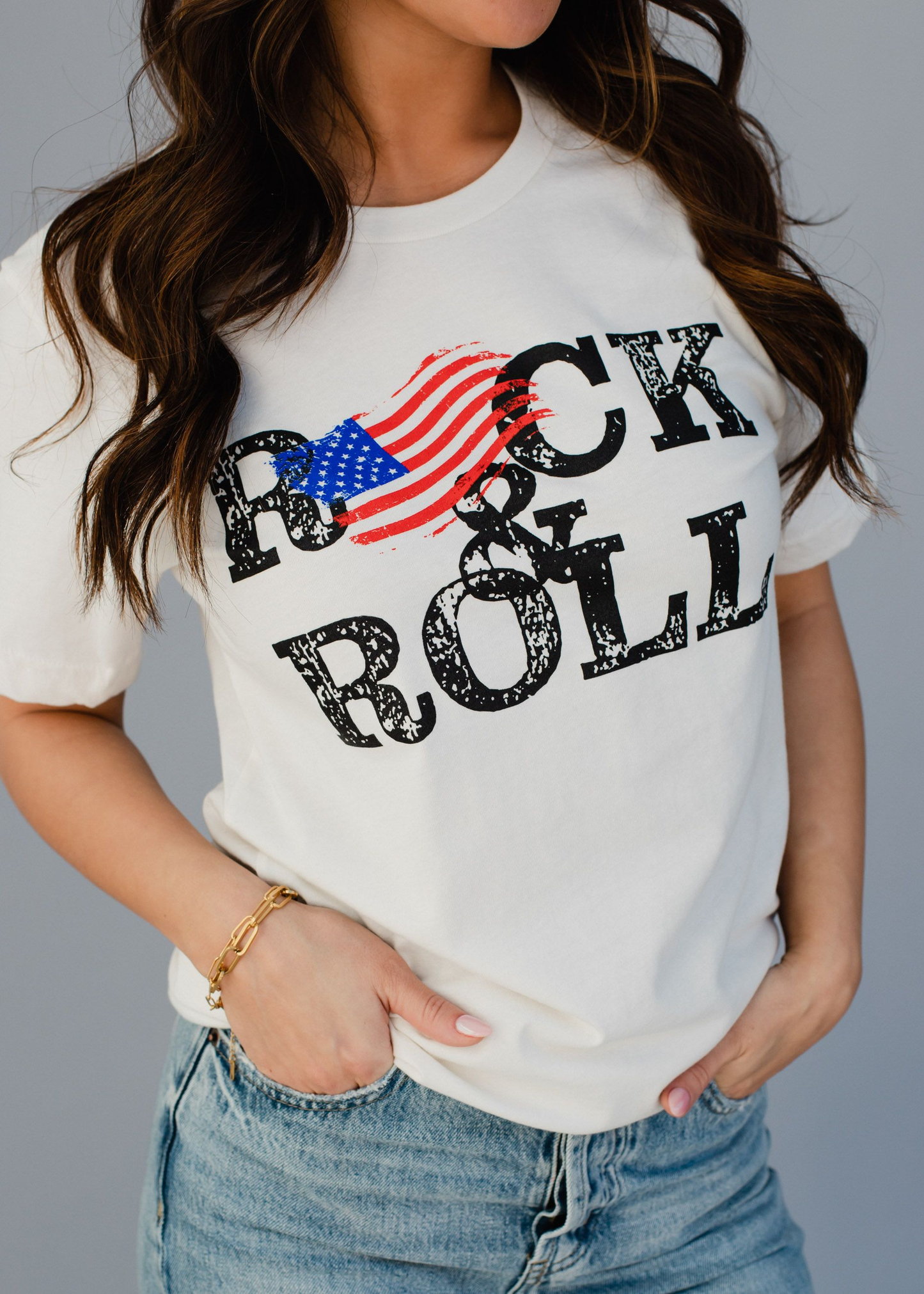 Rock N Roll Flag Tee