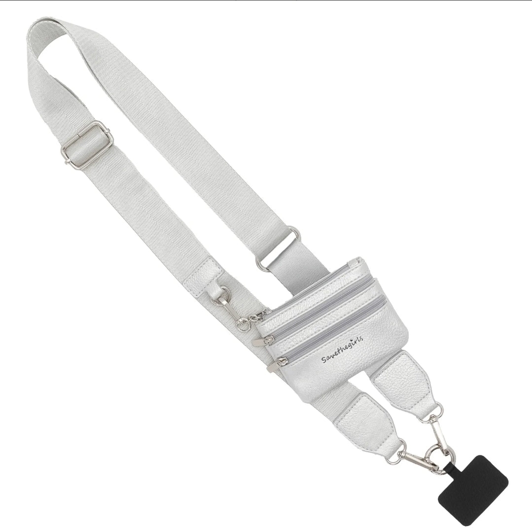 Clip & Go Strap with Pouch - Neutral Collection Silver