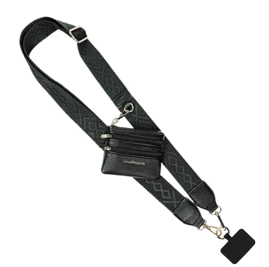 Clip & Go Strap w/Zippered Pouch Classic Black