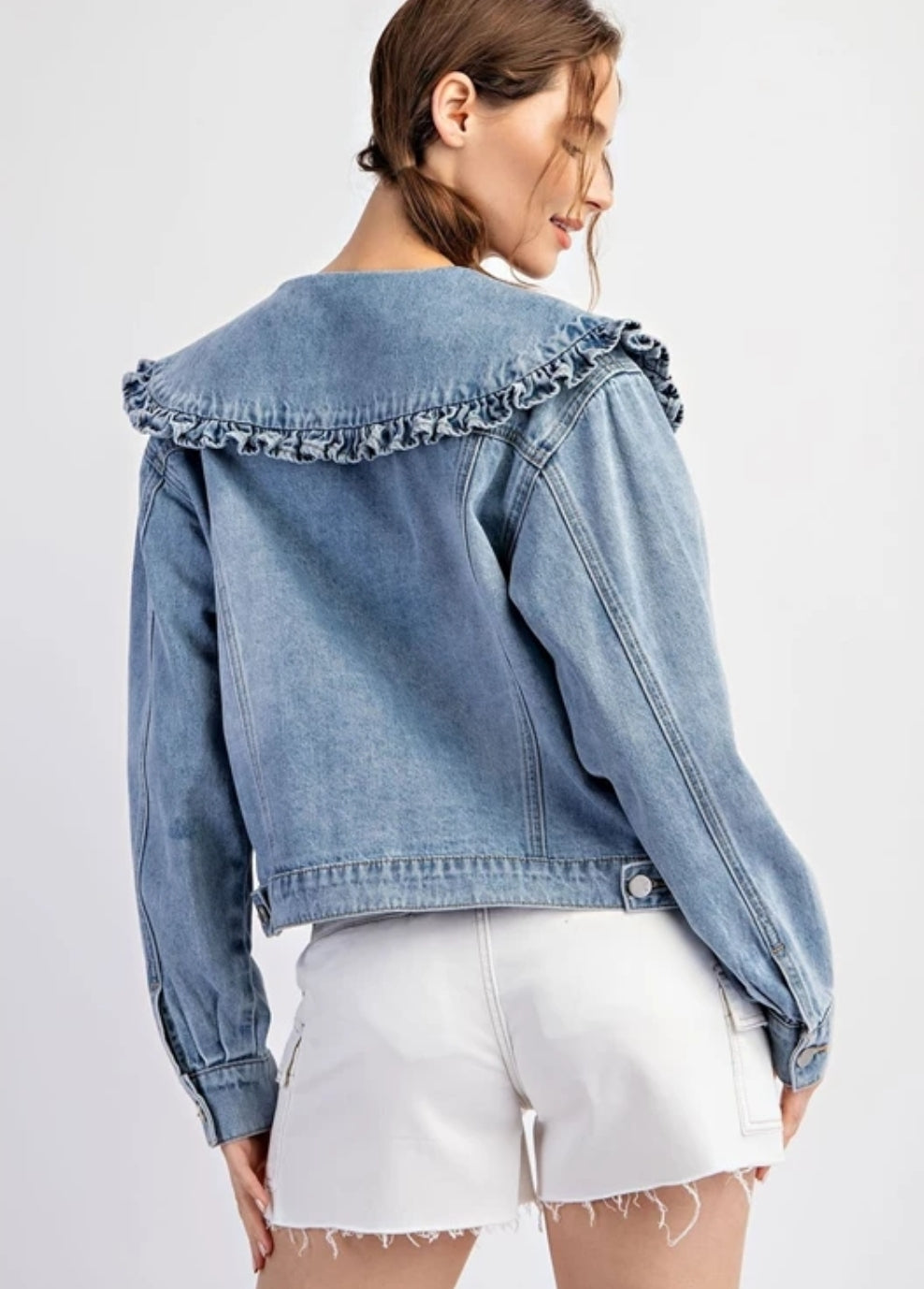 Mineral Washed Sailor Denim Jacket