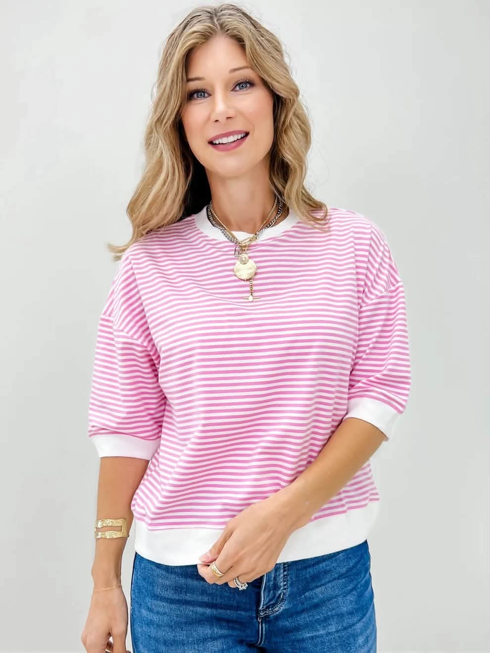 Pretty in Pink Striped Top π