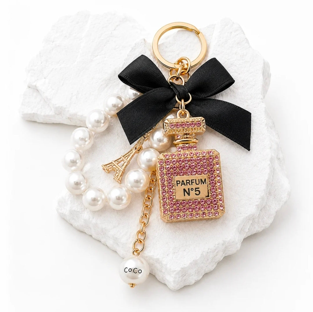 ๐๐ Pink Parisian Glam Perfume Keychain