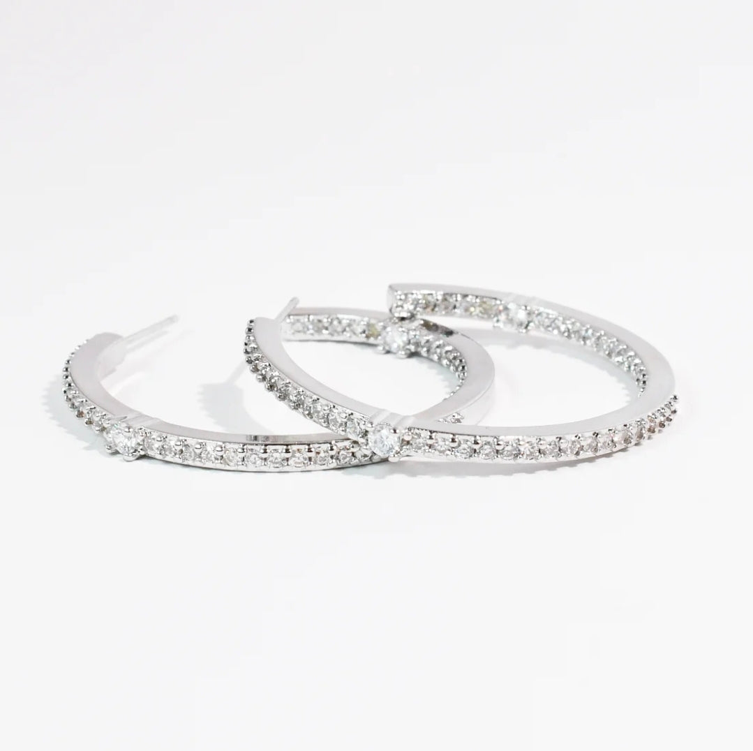 Shine On Hoops Silver