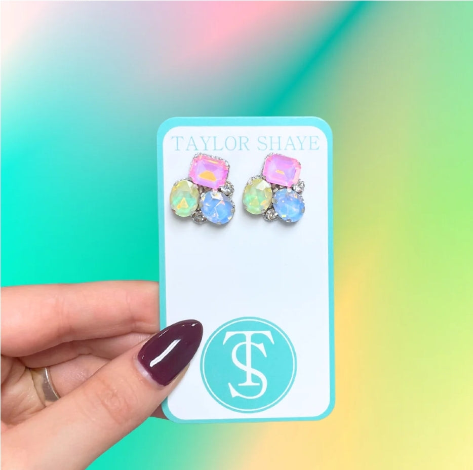 Nora Gem Studs Pastel