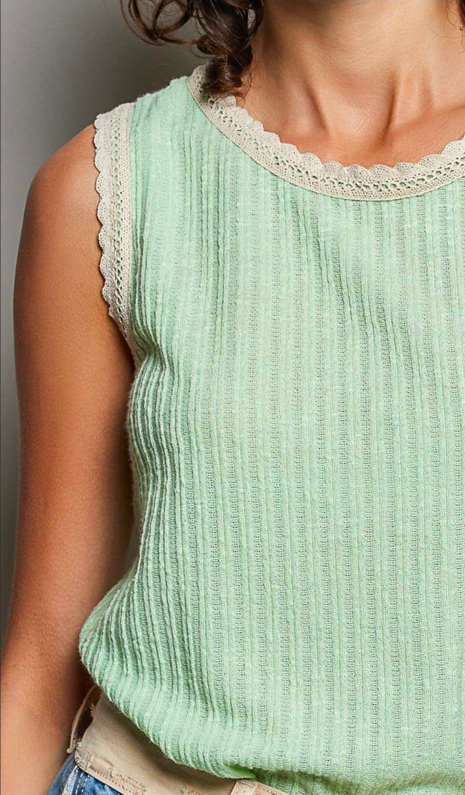 The Sweet Sage Lace Tank