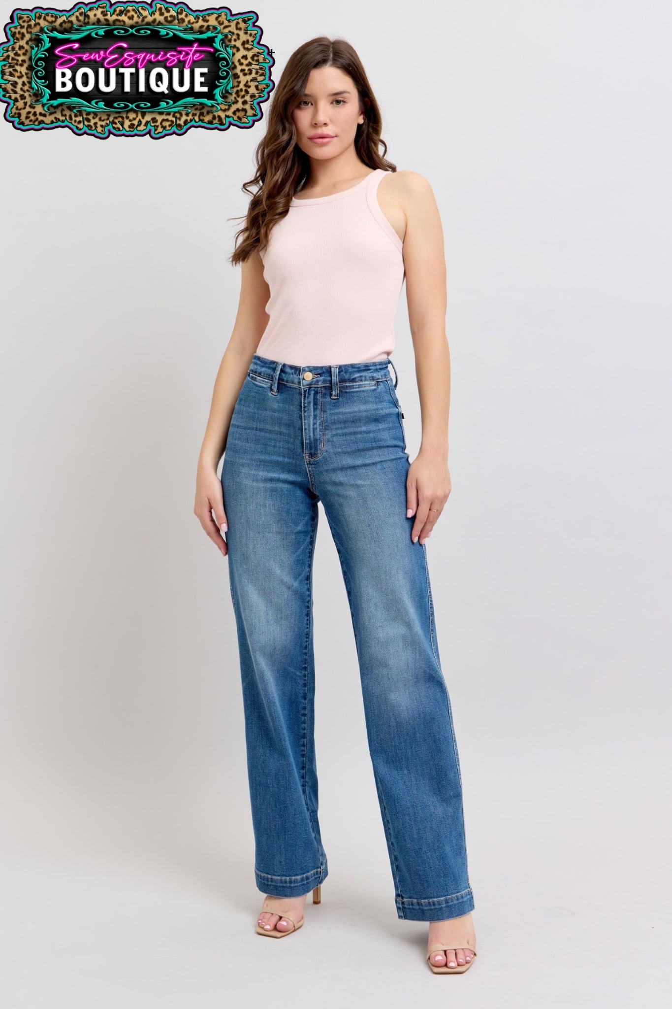Judy Blue Fresh Bloom High Rise Straight Leg Regular