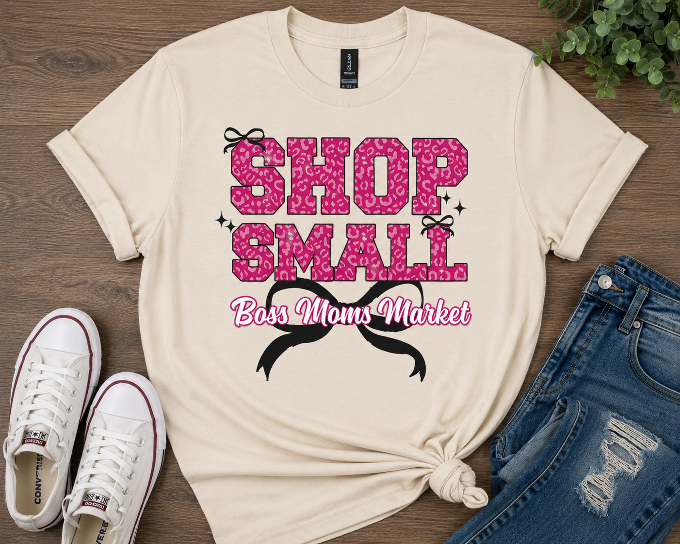 Shop Small Boss Moms Market Tee