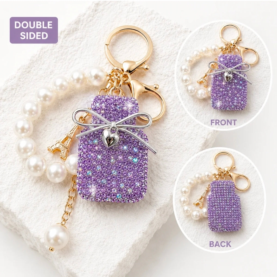 💜✨ Lavender Dreams Rhinestone Bag Charm