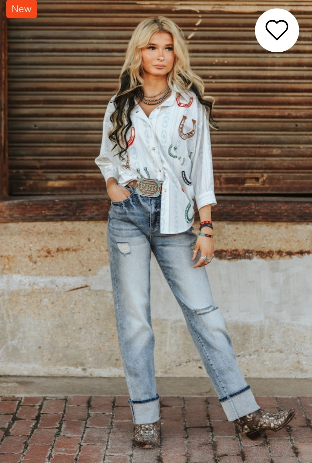 L & B Vintage Stone Wash High Rise Distressed Cuffed Boyfriend Jeans