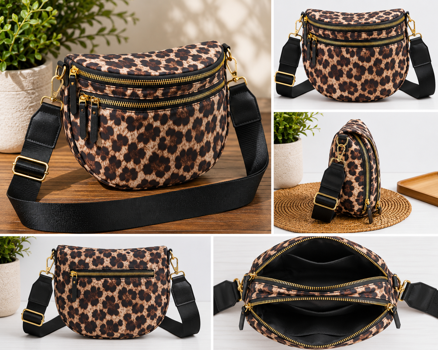 ๐ Wild Luxe Leopard Crossbody