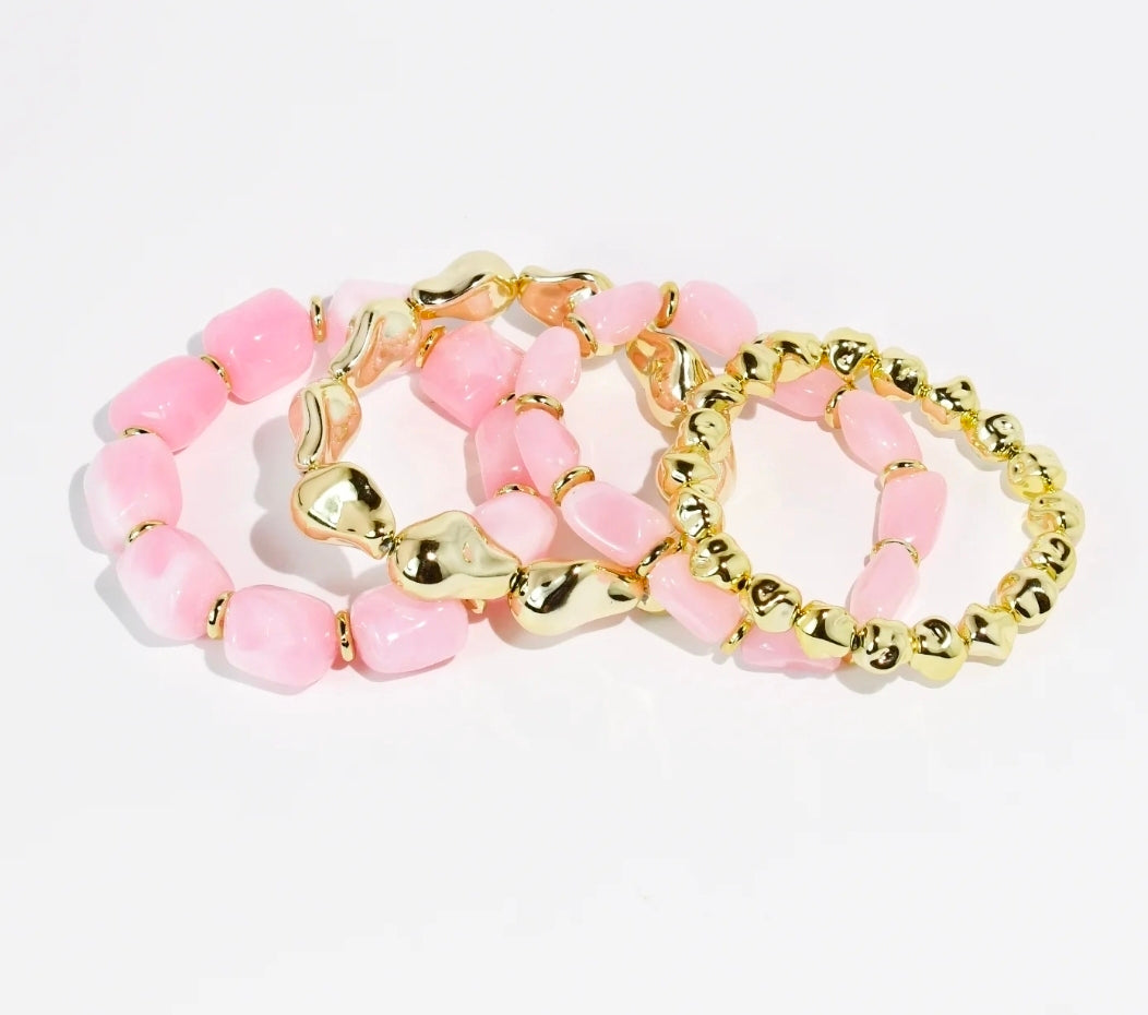 Pink All Day Bracelet Stack
