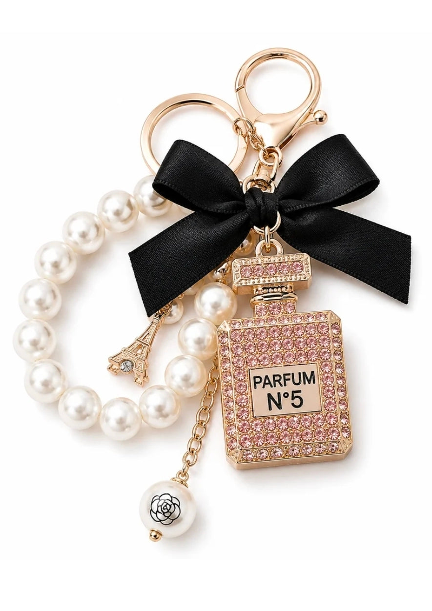 ๐๐ Blush Pink Parisian Glam Perfume Keychain