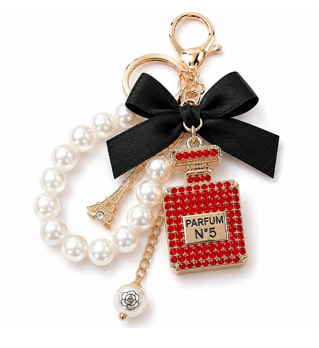 ❤️✨ Ruby Red Parisian Glam Perfume Keychain