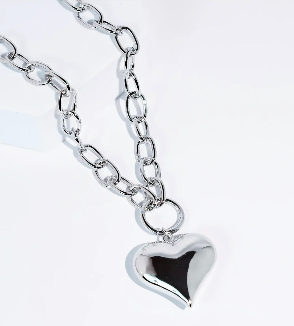 Heart Breaker Silver Chain
