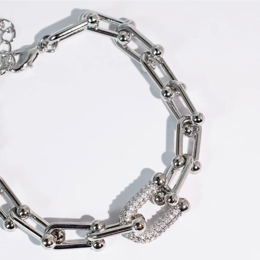 Lock It In Silver Bracelet