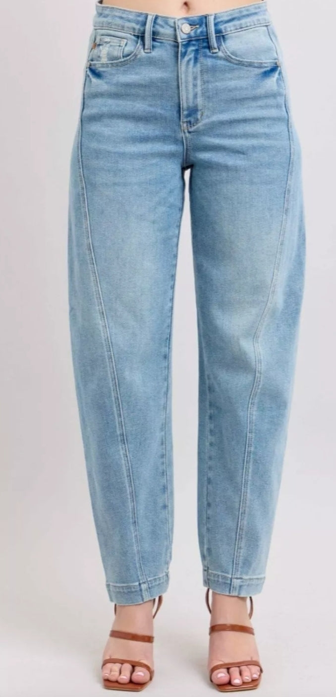 Judy Blue High Waisted Side Panel Barrel