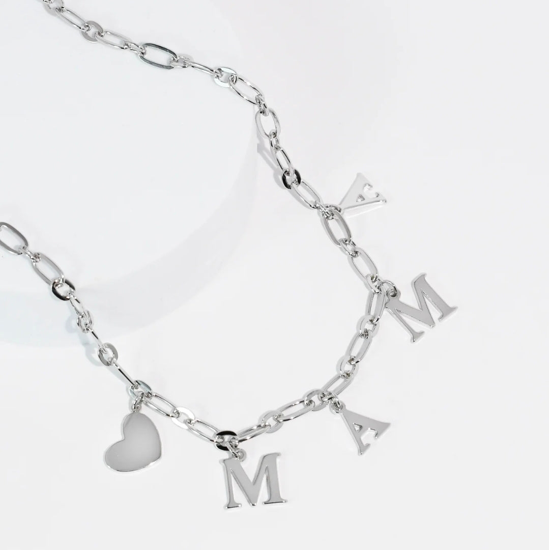 Mama Charm Silver Necklace