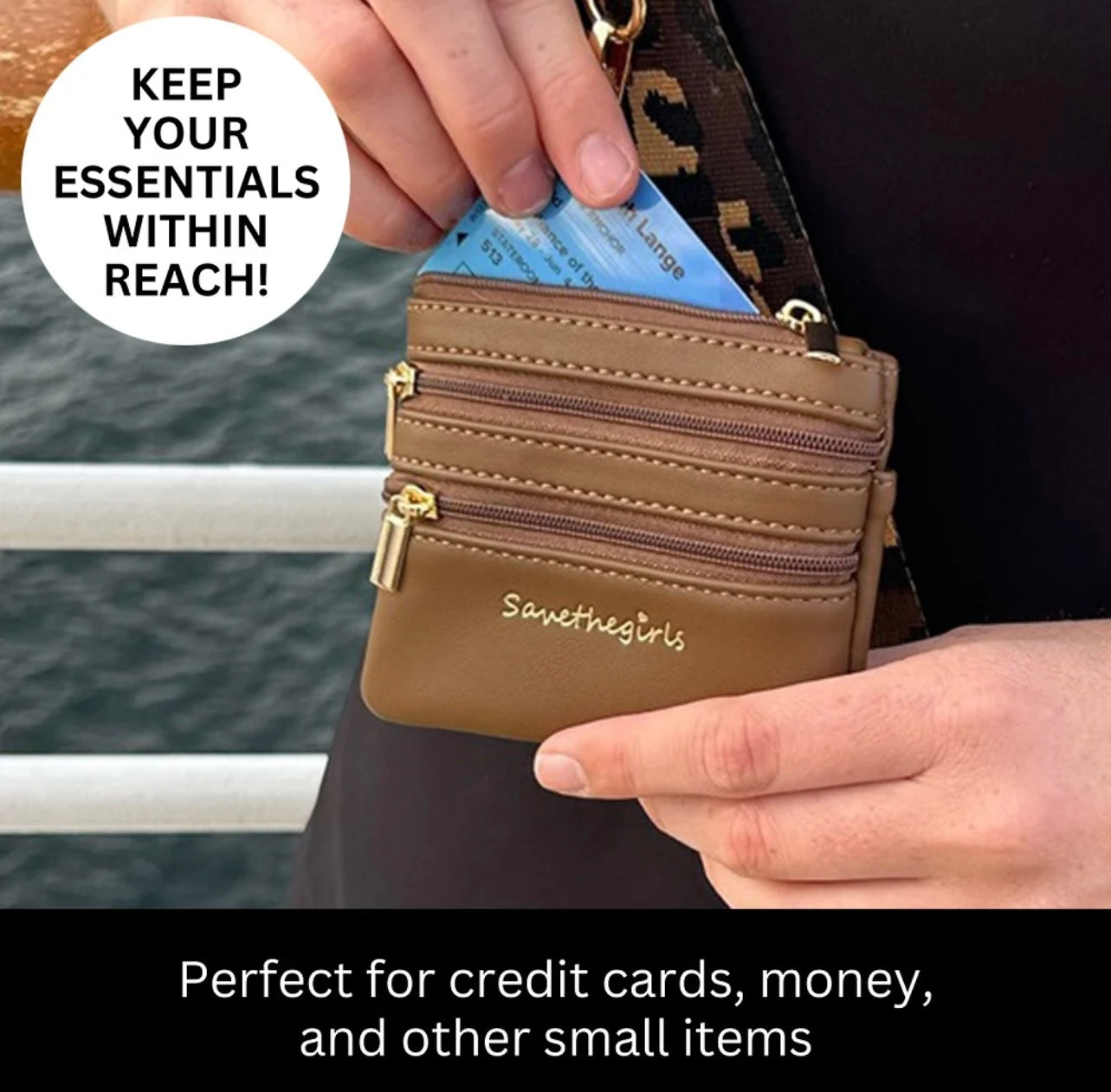 Clip & Go Strap w/Zippered Pouch Classic Magenta