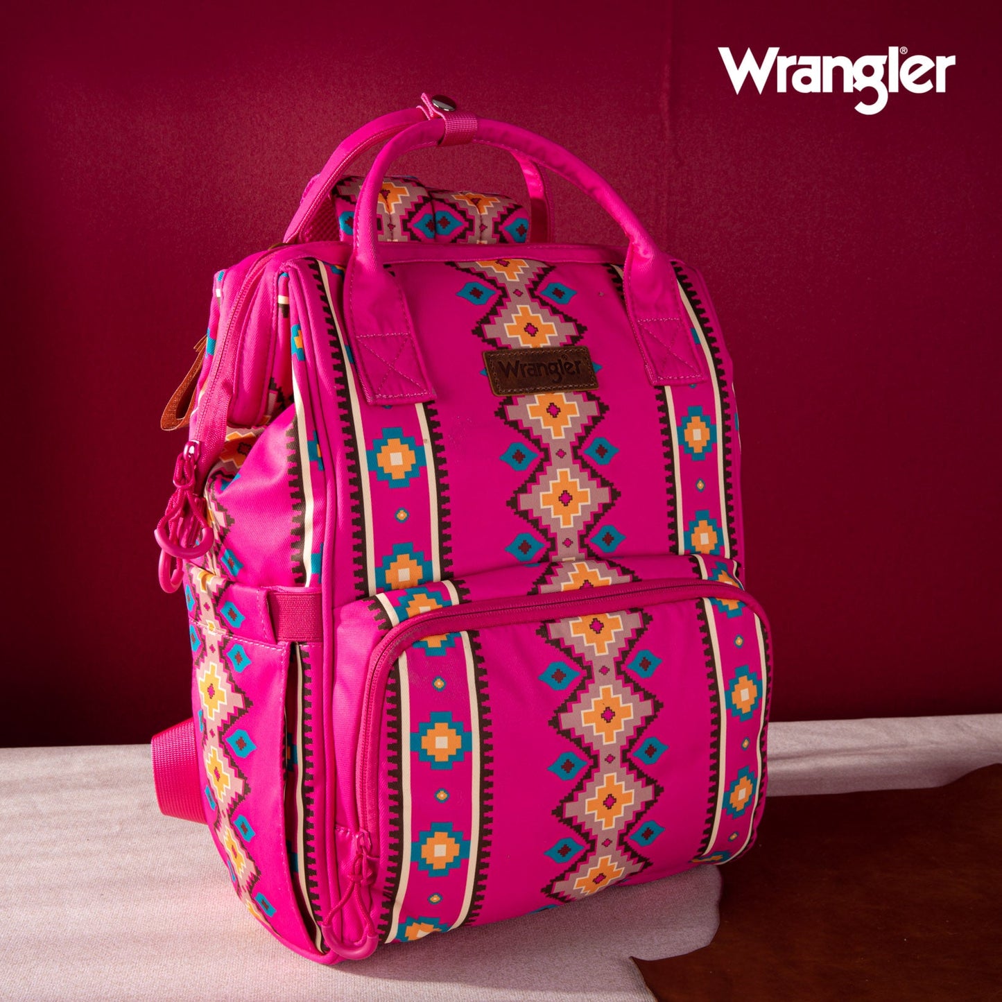 Wrangler Aztec Backpack - Hot Pink
