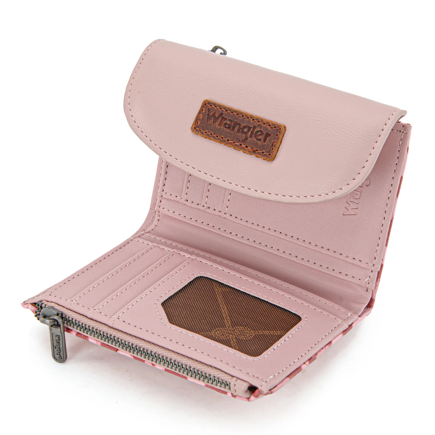 Wrangler Tri-Fold Wallet - LEOPARD&PINK