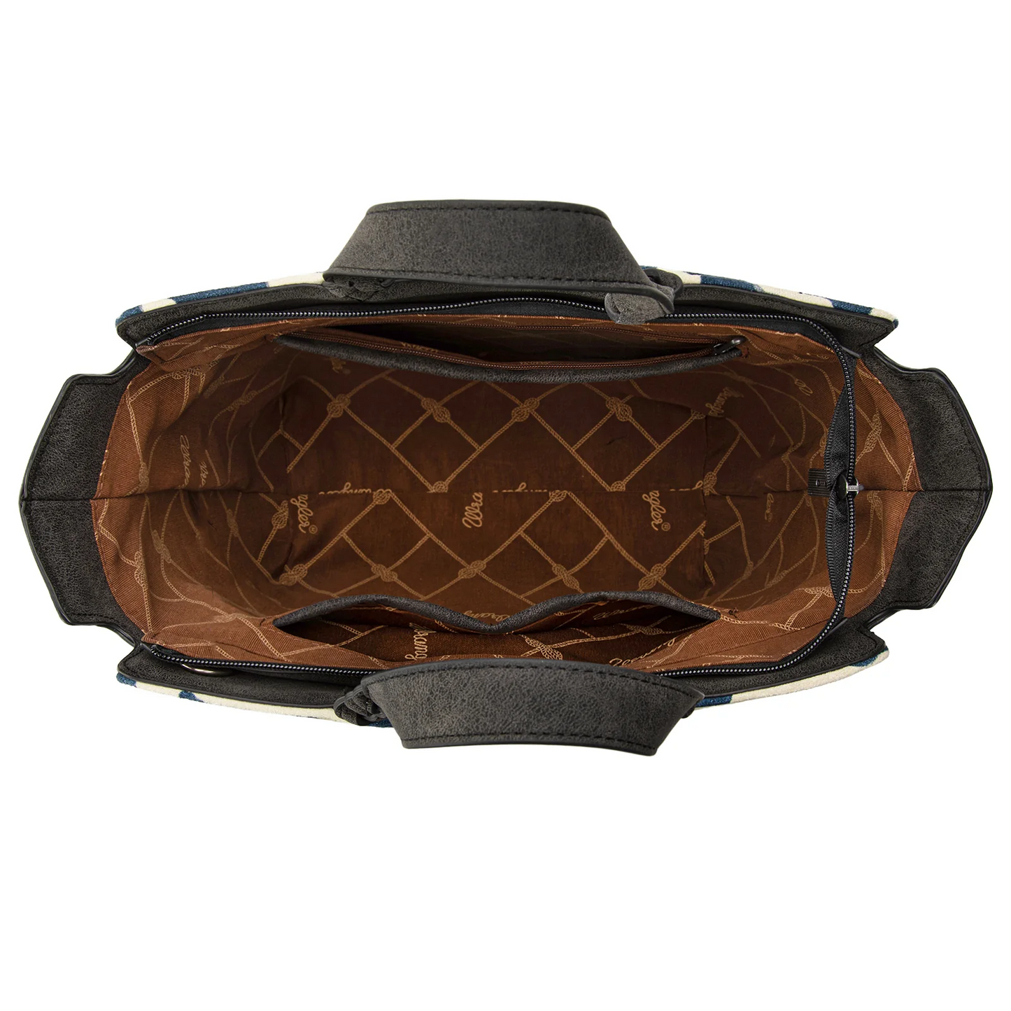 Wrangler Cow Print Concealed Carry Tote/Crossbody - BLACK