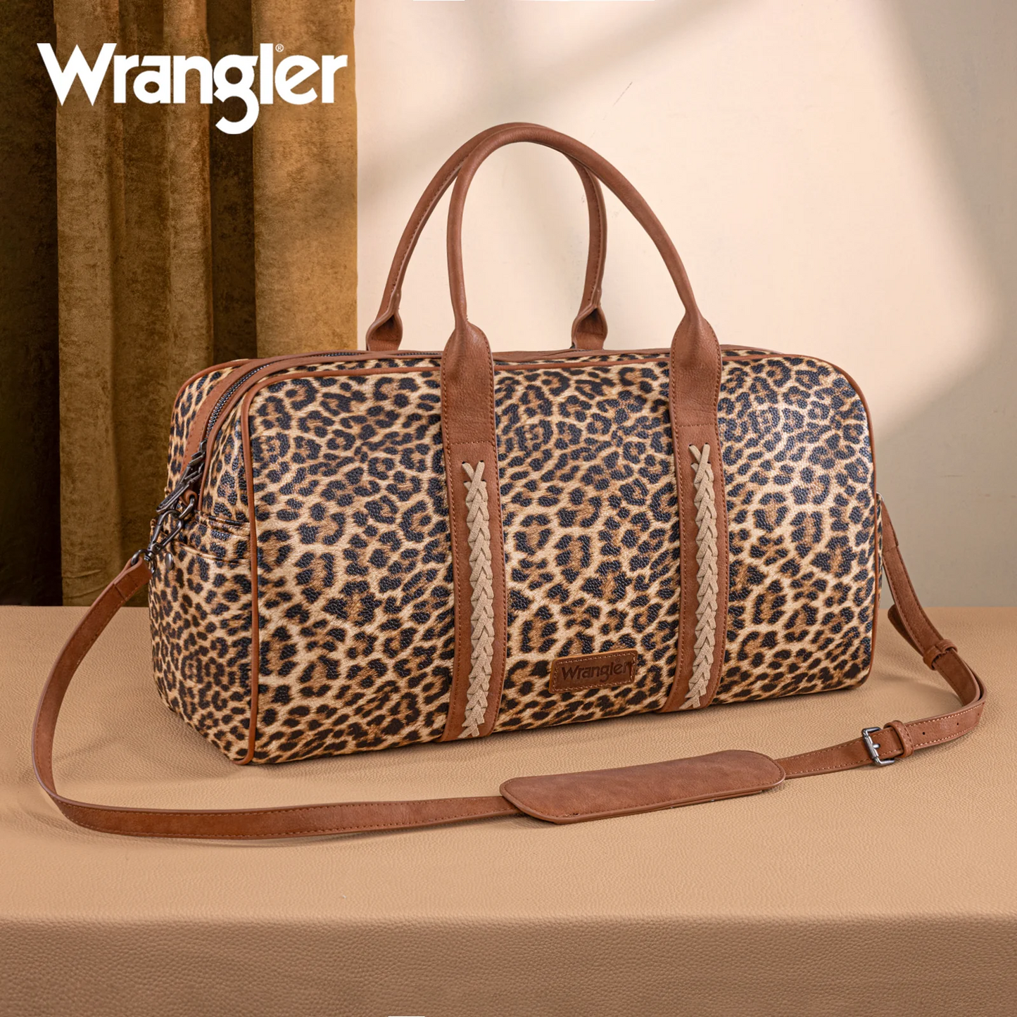 Wrangler Whipstitch Collection Duffle Bag -Leopard