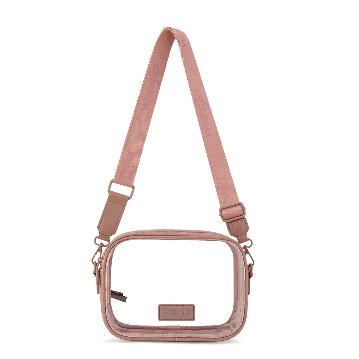 Wrangler Clear Crossbody Bag/Stadium Bag - DARK PINK