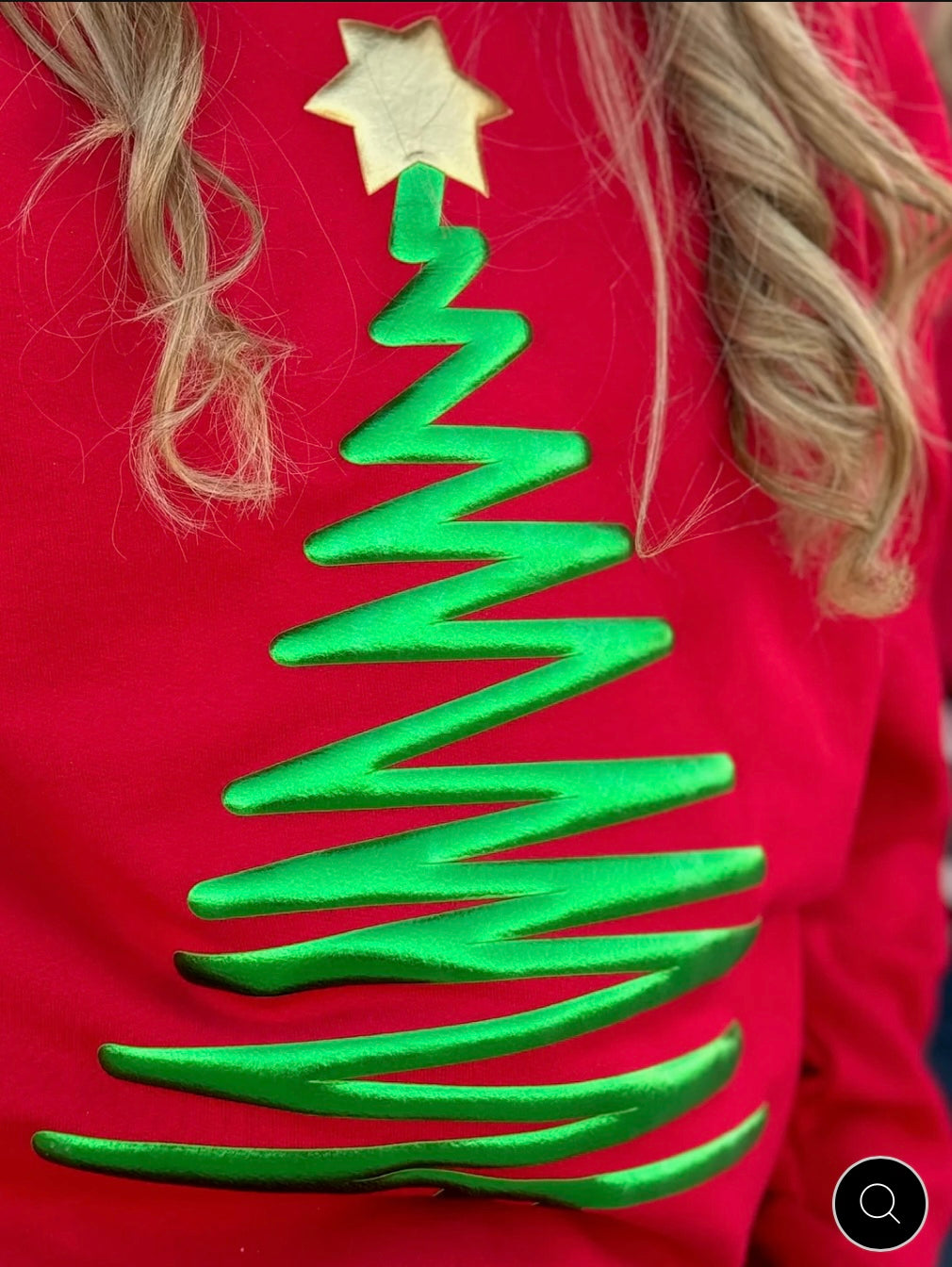 Puff Christmas Tree On Tee Sweatshirt